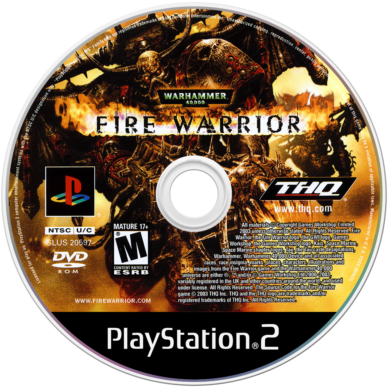 Warhammer 40000 Fire Warrior media 3 for Playstation 2
